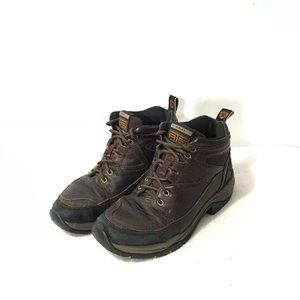 Ariat Terrain Hiking Ankle Boots Womens 6.5B Dark Brown Laced
